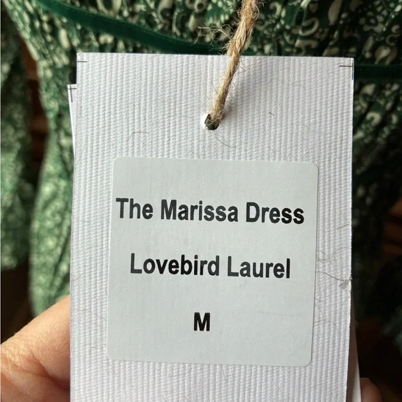 Christy Dawn Marissa Forest Green Floral Dress Lovebird Laurel Medium - Picture 9 of 10
